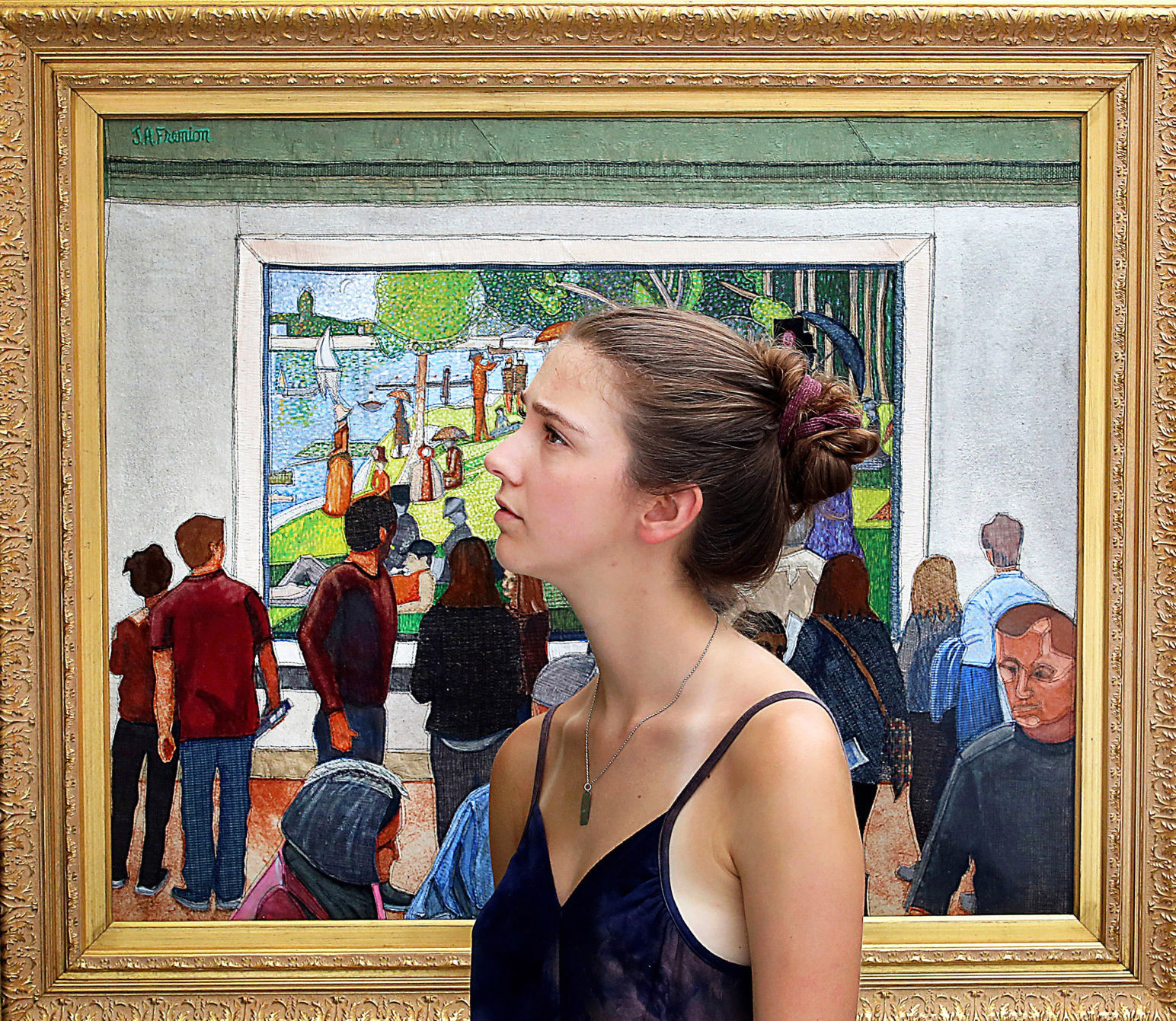 Framed by artwork